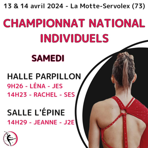 Flyer du Championnat national individuels du 13 avril 2024